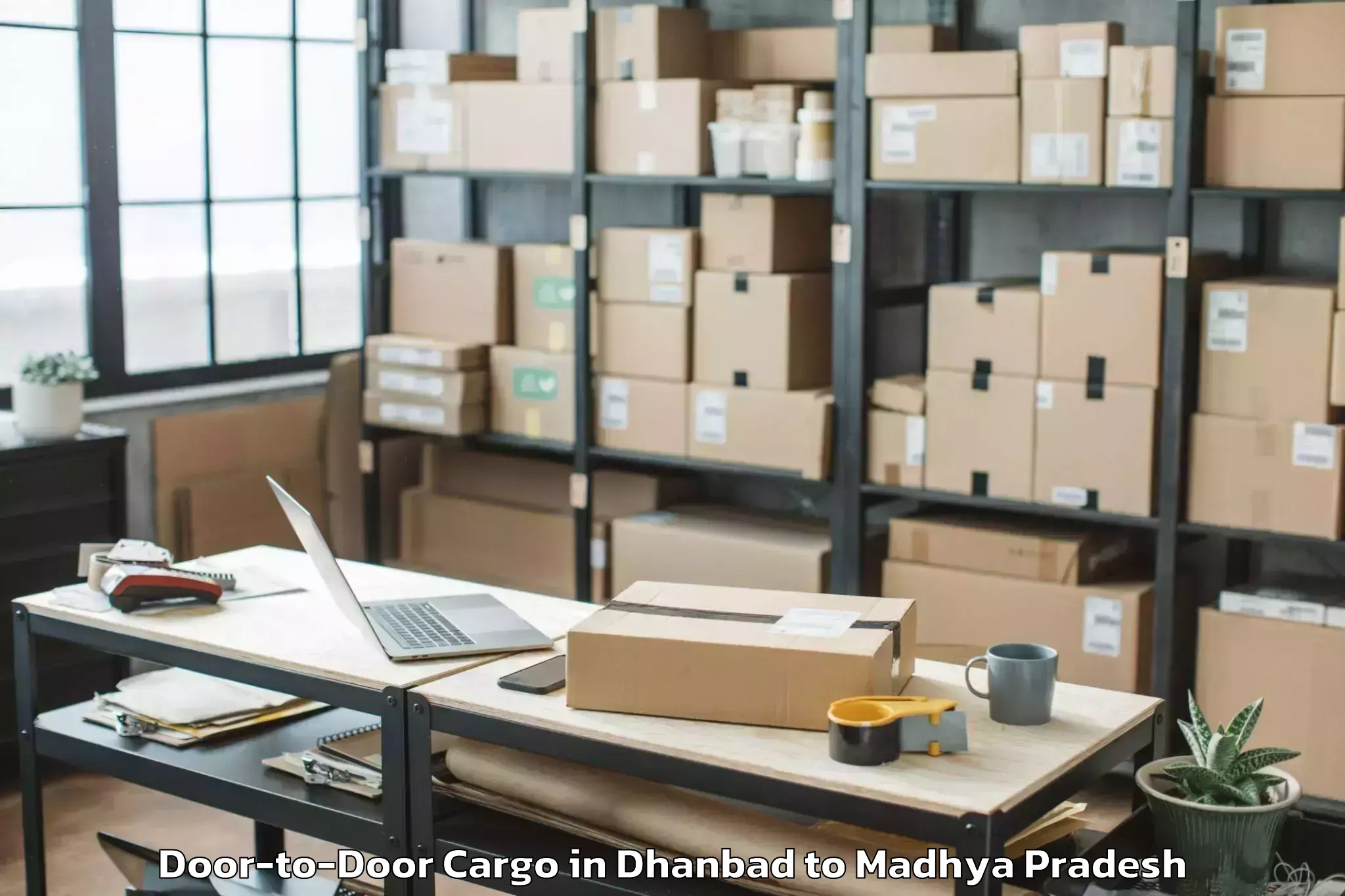 Top Dhanbad to Lodhikheda Door To Door Cargo Available